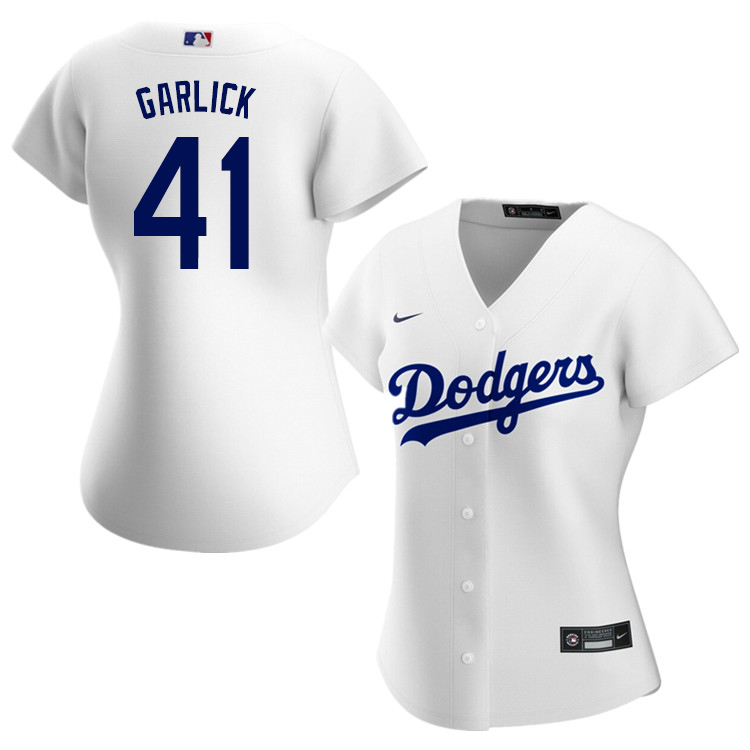 Nike Women #41 Kyle Garlick Los Angeles Dodgers Baseball Jerseys Sale-White